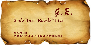 Grébel Rozália névjegykártya